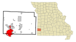 Jasper County Missouri Incorporated and Unincorporated areas Joplin Highlighted